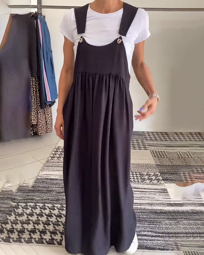 CAMILLE | Robe fluide sans manches style décontracté-chic