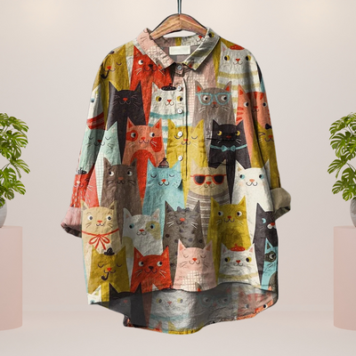 Freya - Stylish Graphic Print Shirt