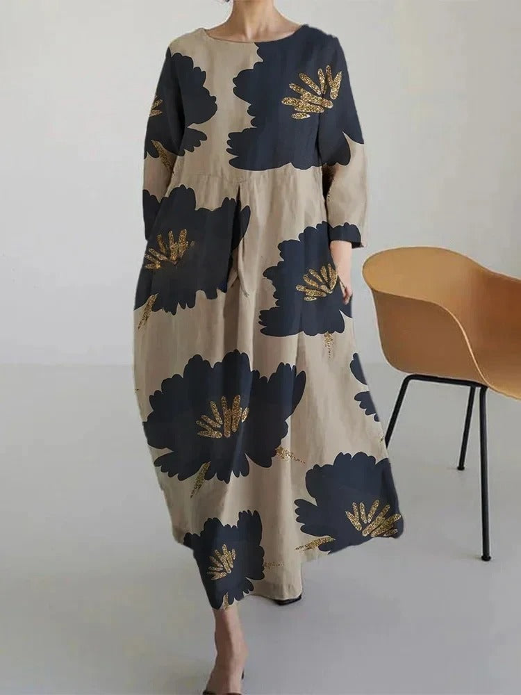 Robe décontractée à imprimé floral pour femme 