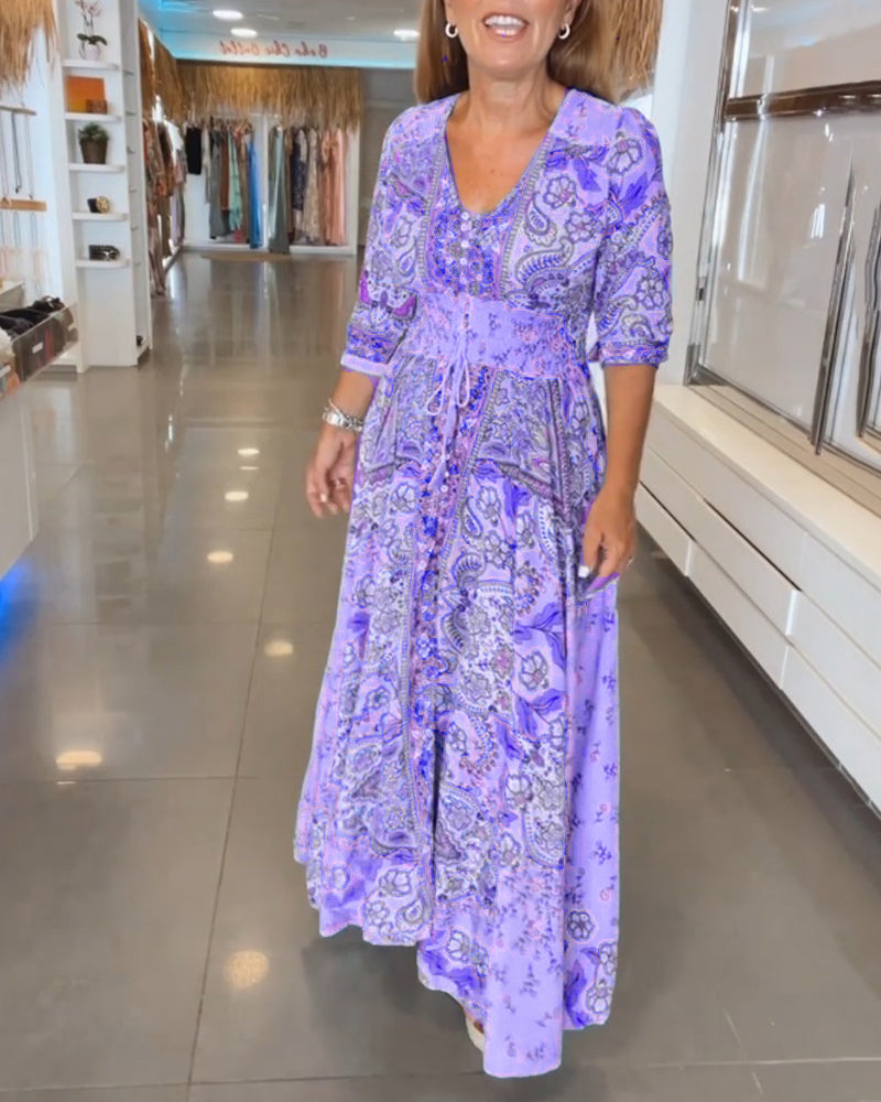 Noreen | Robe longue fluide bohème