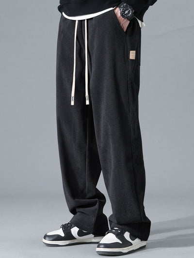 No Days Off Print Relax Fit Sweatshirt & Straight Leg Corduroy Pants