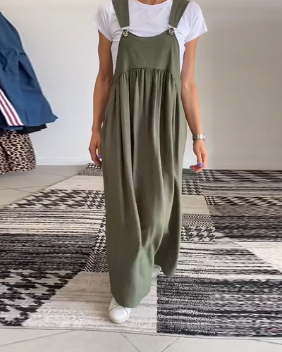 CAMILLE | Robe fluide sans manches style décontracté-chic