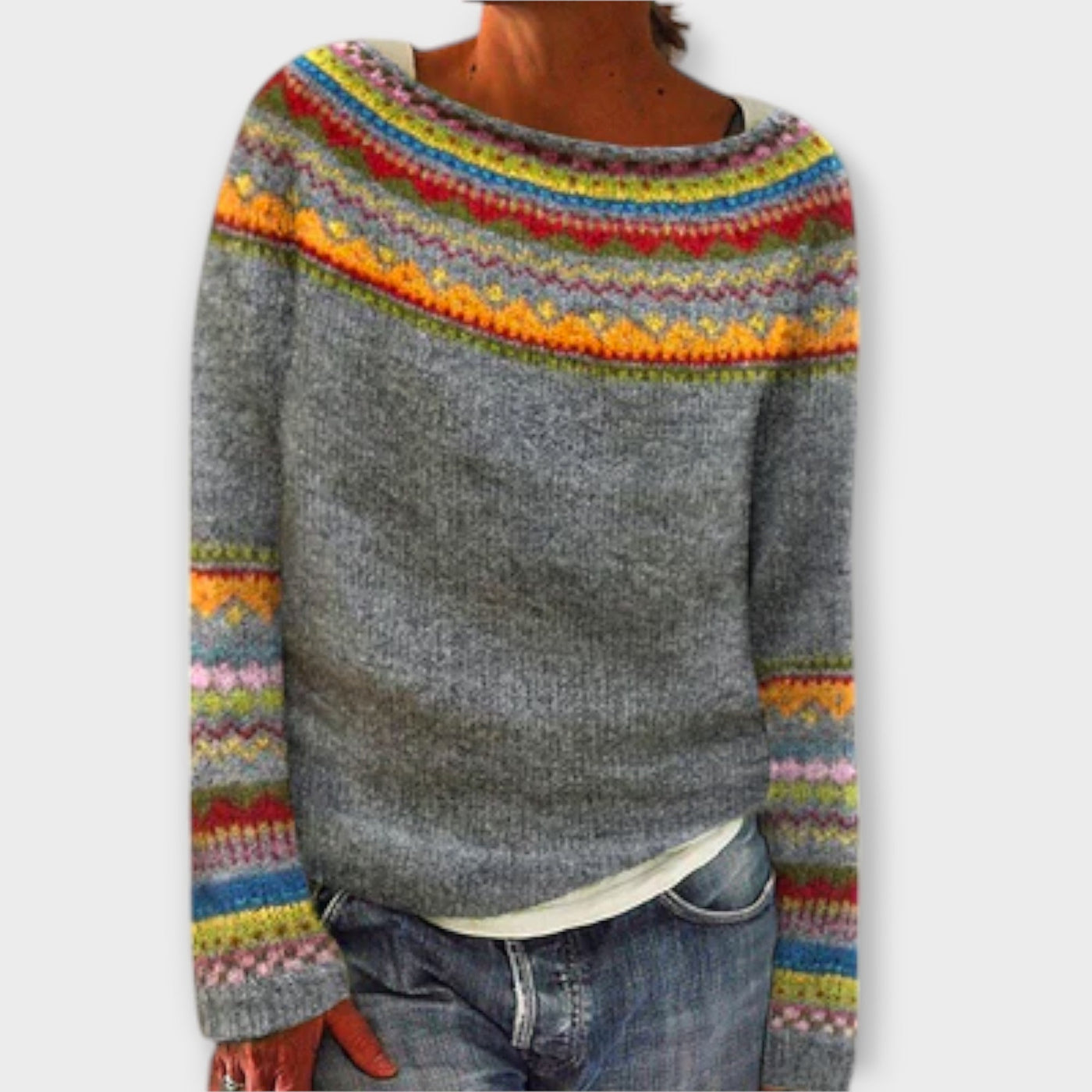 Pull en tricot vintage pour femmes