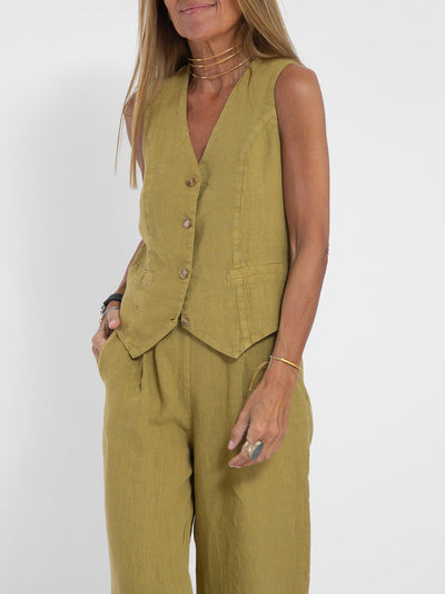 Ella | Ensemble gilet et pantalon large (presque épuisé)