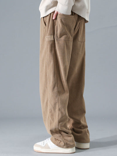 No Days Off Print Relax Fit Sweatshirt & Straight Leg Corduroy Pants