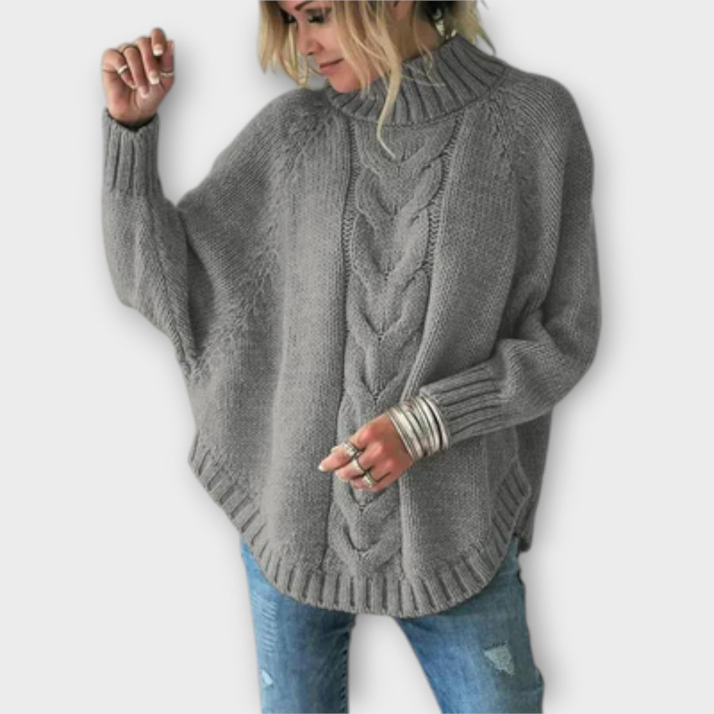 Elysian - Strickpullover mit Zopfmuster