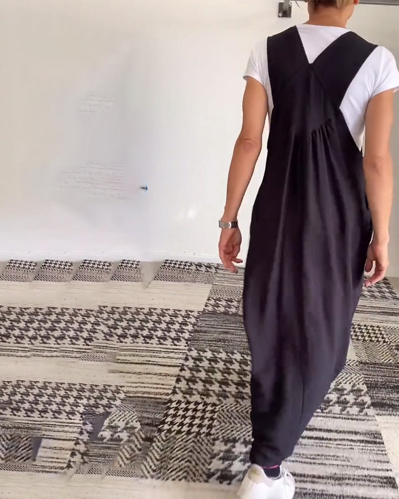CAMILLE | Robe fluide sans manches style décontracté-chic