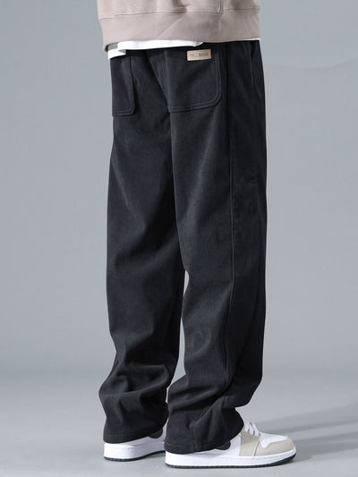 No Days Off Print Relax Fit Sweatshirt & Straight Leg Corduroy Pants