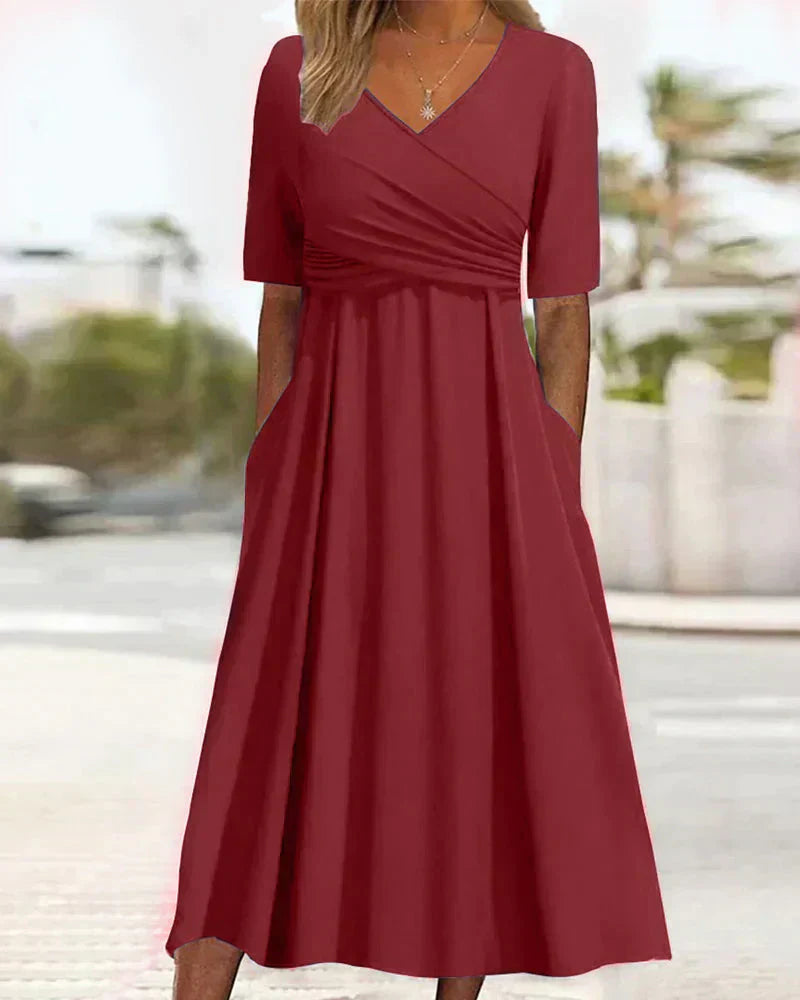 Anna™ - Cross-Over-Kleid mit kurzen Ärmeln