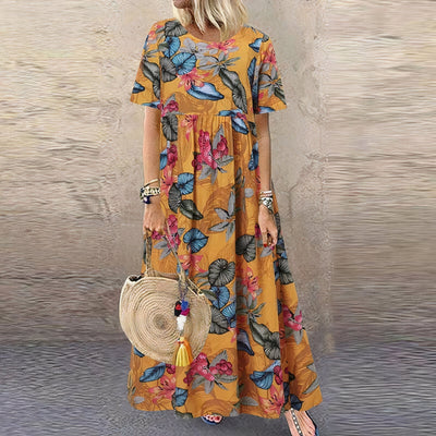 FLORA | Robe longue fleurie élégante et dynamique