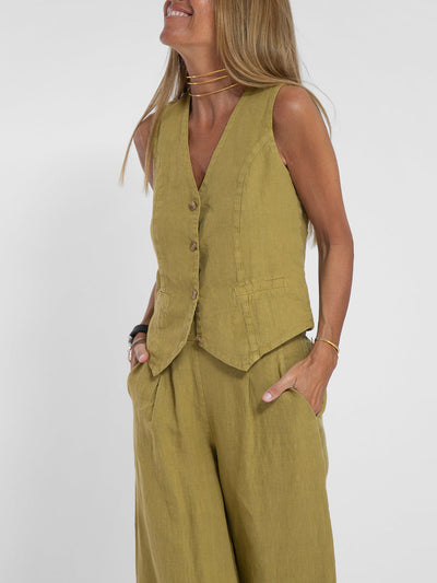 Ella | Ensemble gilet et pantalon large (presque épuisé)