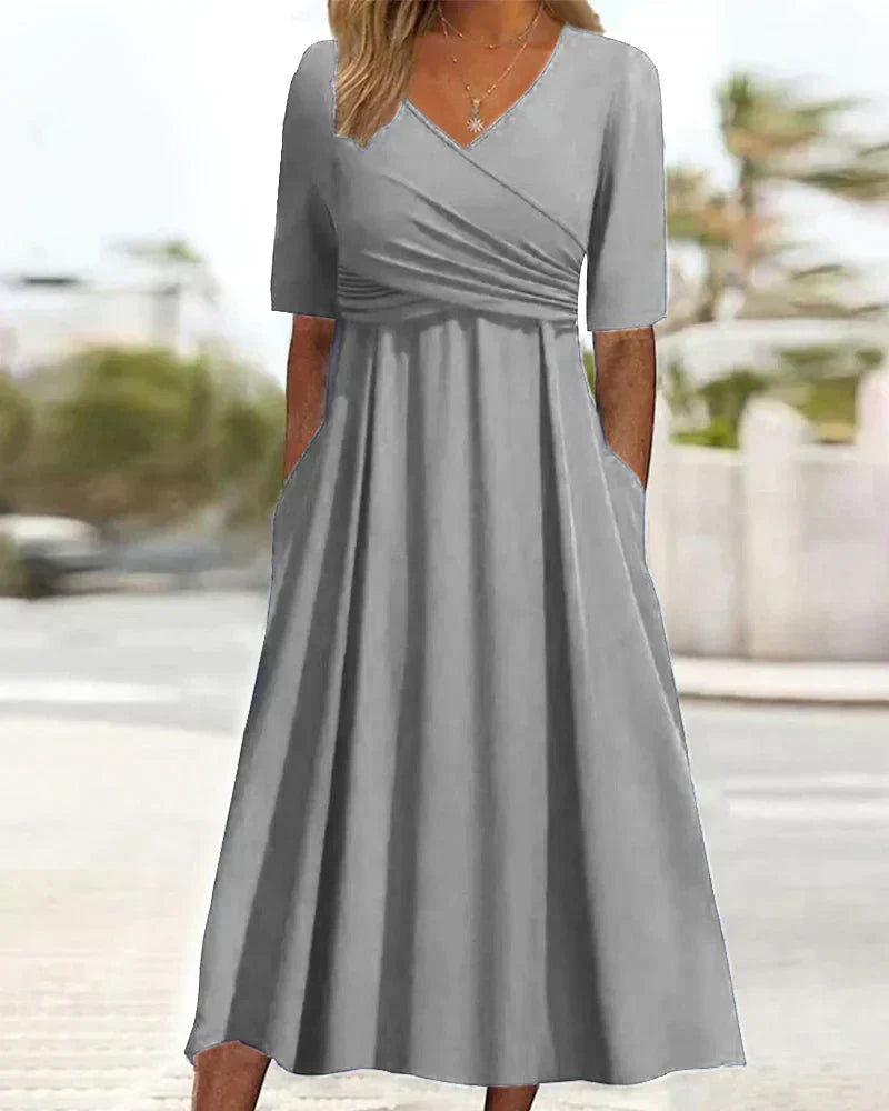 Anna™ - Cross-Over-Kleid mit kurzen Ärmeln