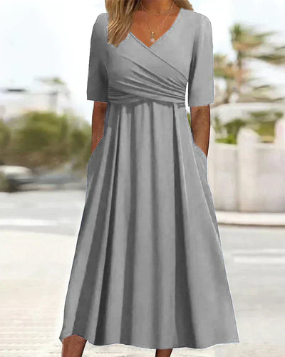 Anna™ - Cross-Over-Kleid mit kurzen Ärmeln