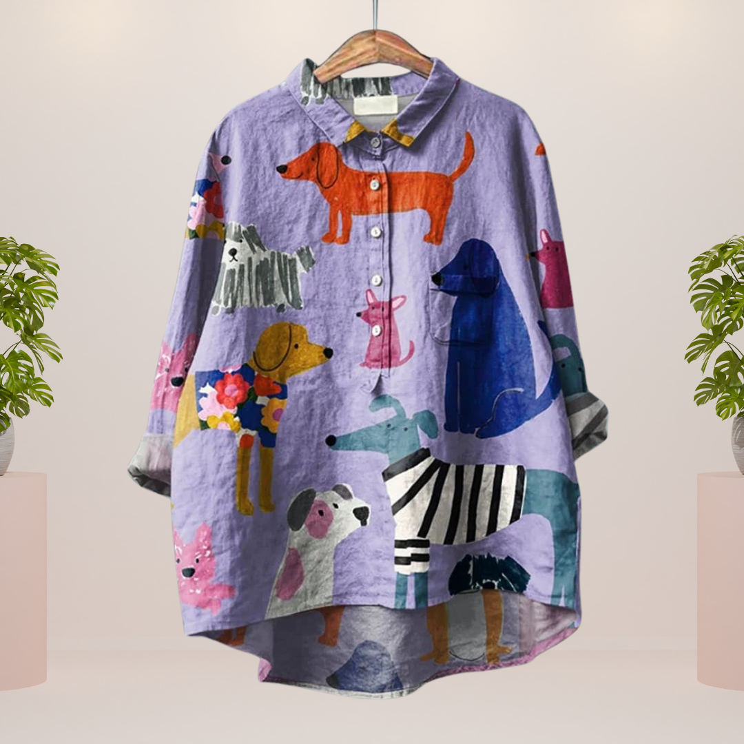 Freya - Stylish Graphic Print Shirt