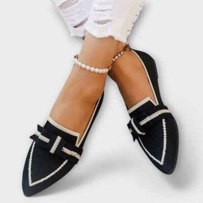 Amélie | Chaussures plates pour femme avec nœud