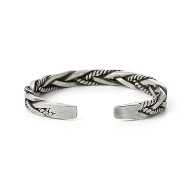 Helix - Bracelet torsadé en argent sterling avec détail corde