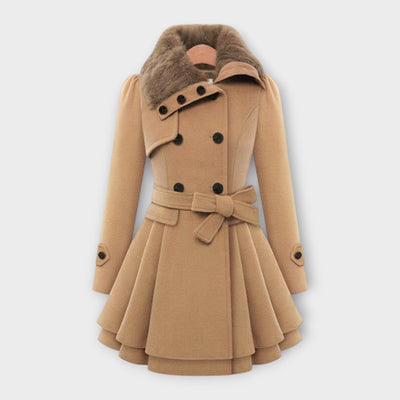 Emma - Manteau élégant avec col en fausse fourrure