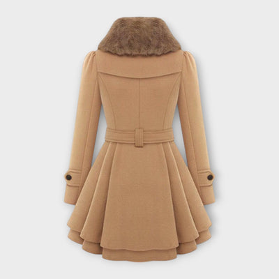 Emma - Manteau élégant avec col en fausse fourrure