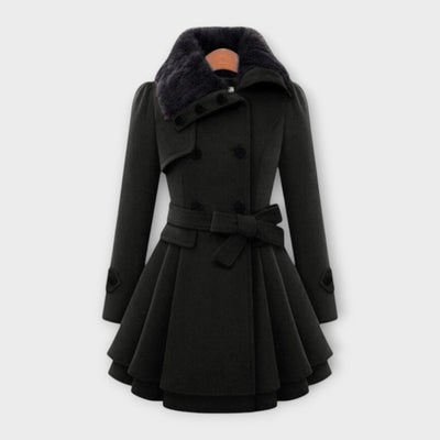 Emma - Manteau élégant avec col en fausse fourrure