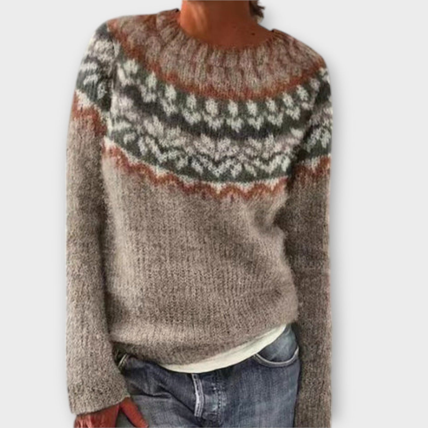 Pull en tricot vintage pour femmes