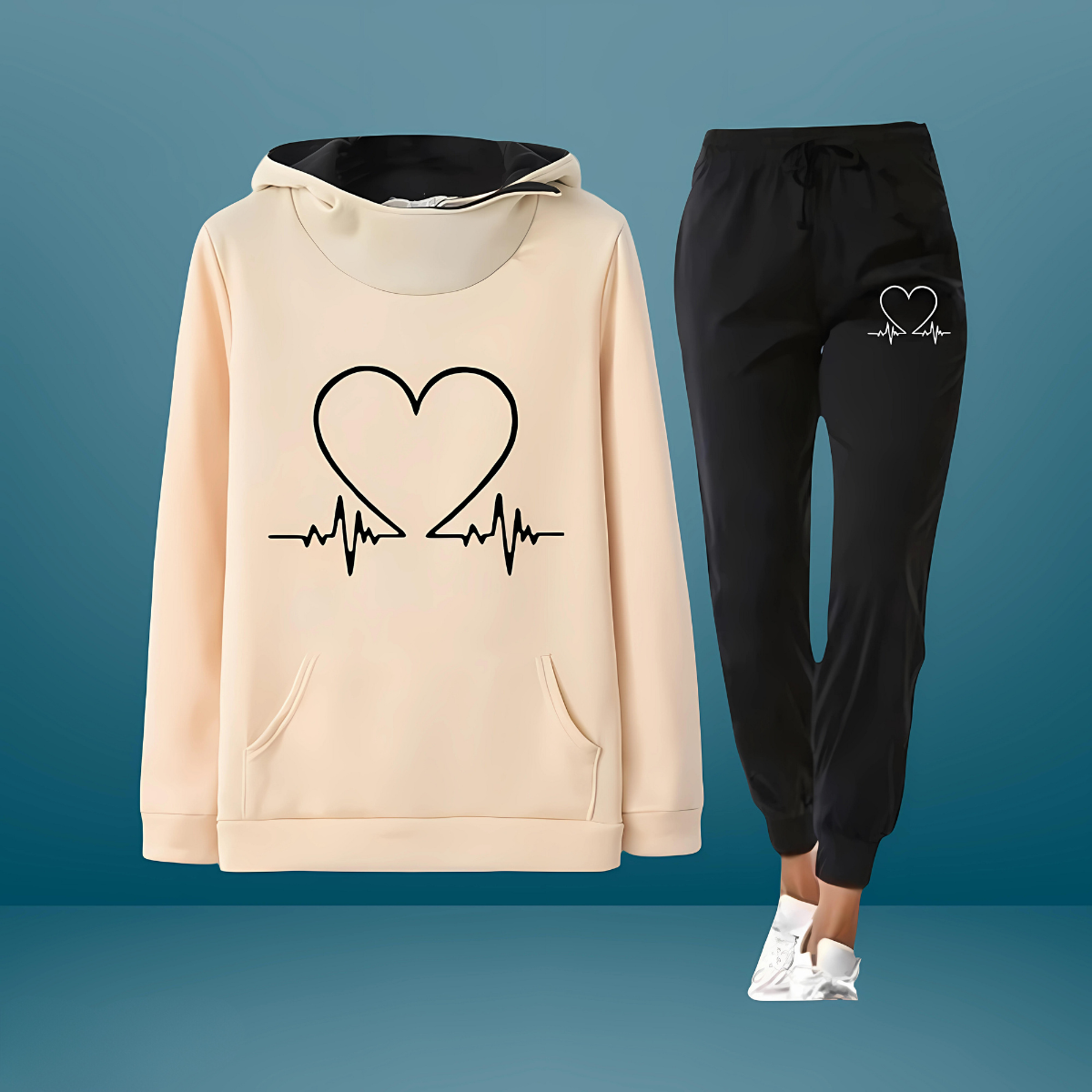 Heartbeat - Cozy Hoodie & Jogger Set