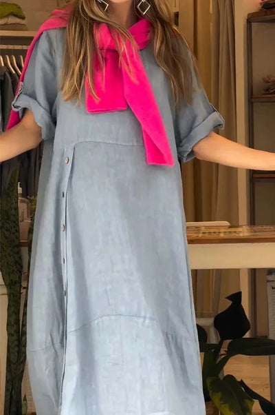 SELENA | Robe élégante et décontractée à boutons
