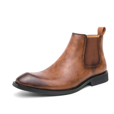 Cooper | Chelsea Leather Boots with Zipper