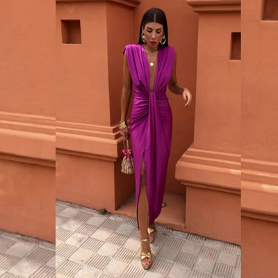 Isabella | Robe de soirée à décolleté en V profond