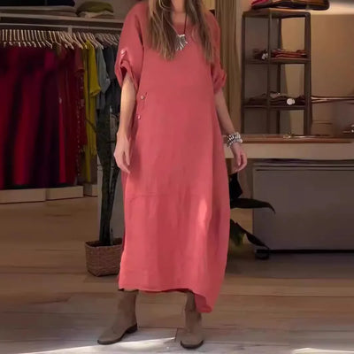 SELENA | Robe élégante et décontractée à boutons