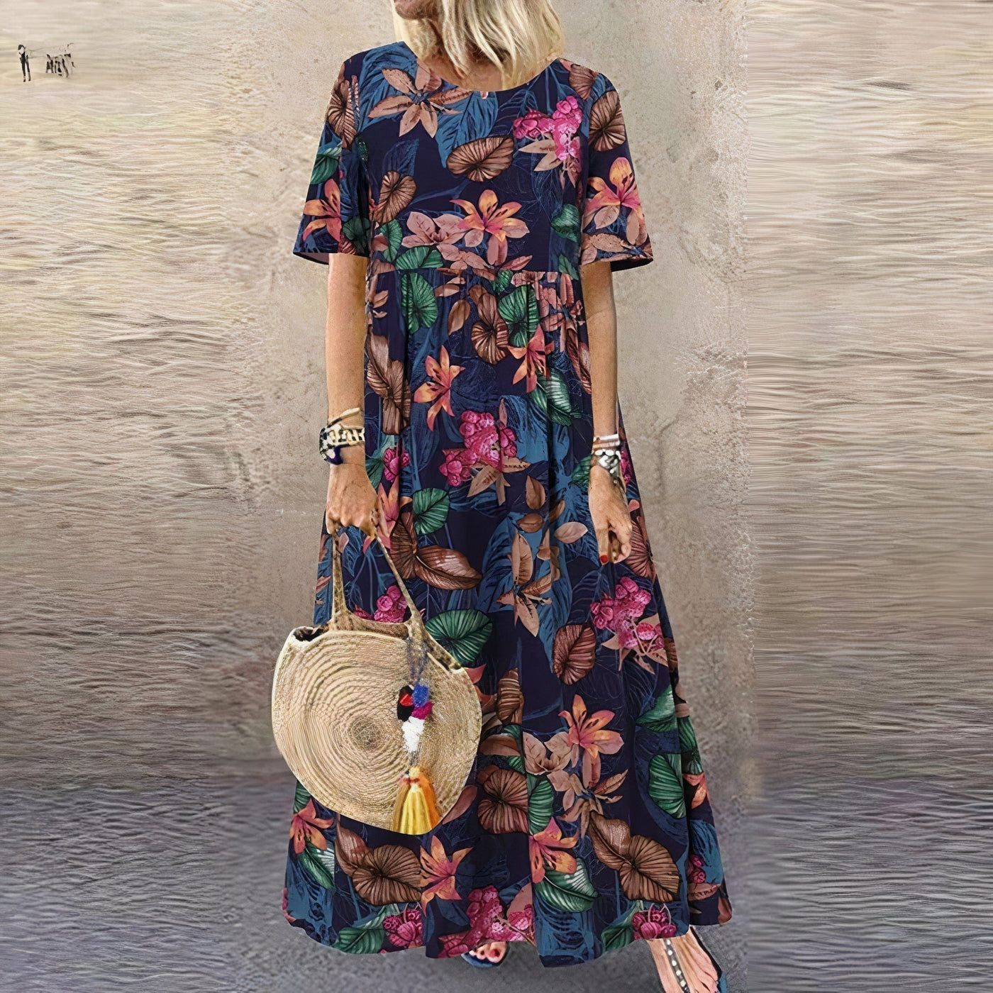 FLORA | Robe longue fleurie élégante et dynamique