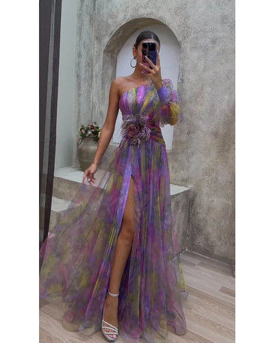 Cecelia - Dress with one sleeve
