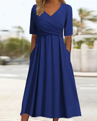 Anna™ - Cross-Over-Kleid mit kurzen Ärmeln