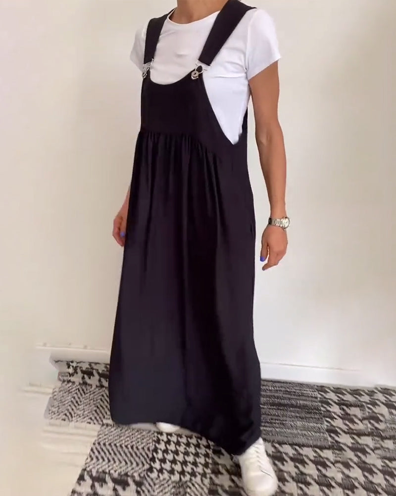 CAMILLE | Robe fluide sans manches style décontracté-chic