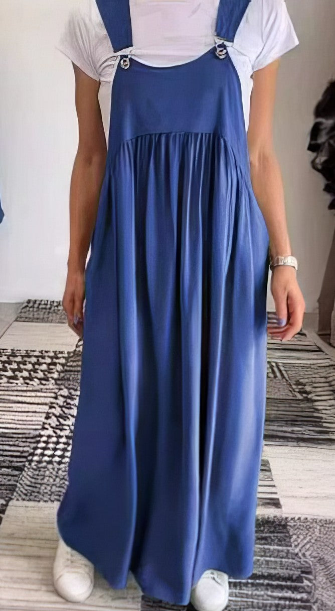 CAMILLE | Robe fluide sans manches style décontracté-chic