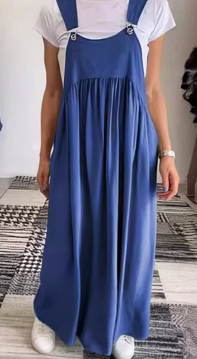 CAMILLE | Robe fluide sans manches style décontracté-chic