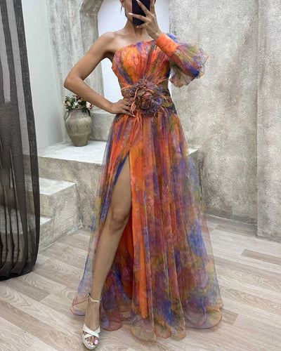 Cecelia - Dress with one sleeve