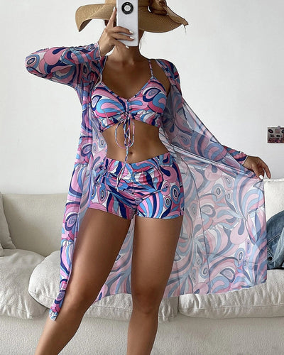 Liveli® | 3-Piece Printed Bikini Set