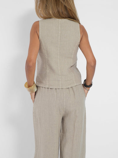 Ella | Ensemble gilet et pantalon large (presque épuisé)