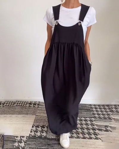 CAMILLE | Robe fluide sans manches style décontracté-chic
