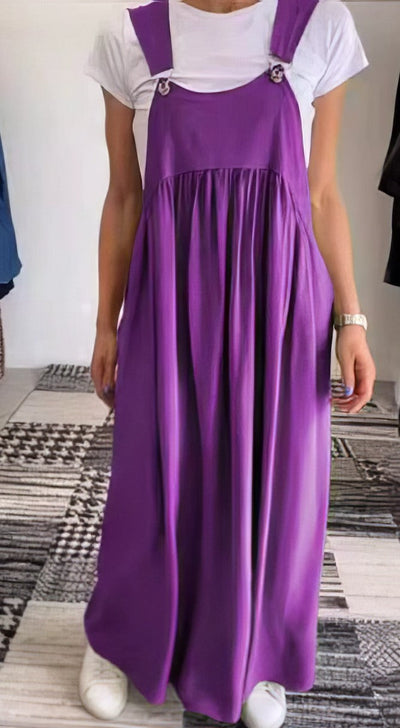 CAMILLE | Robe fluide sans manches style décontracté-chic