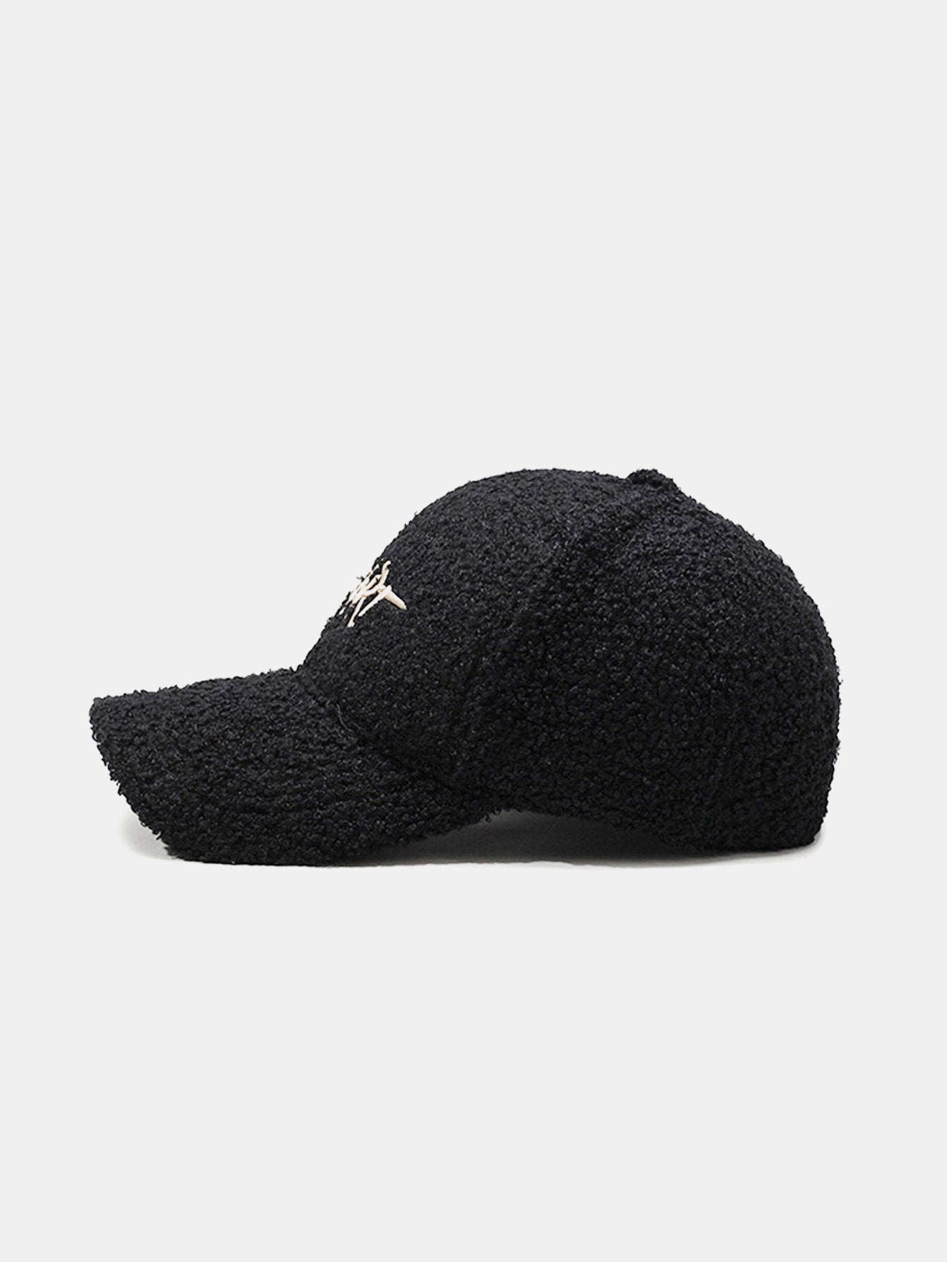 Heart Embroidery Teddy Plush Baseball Cap
