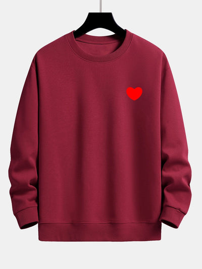Heart Print Relax Fit Sweatshirt