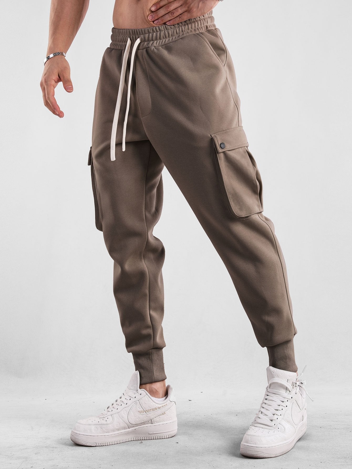 Drawstring Cargo Jogger Pants