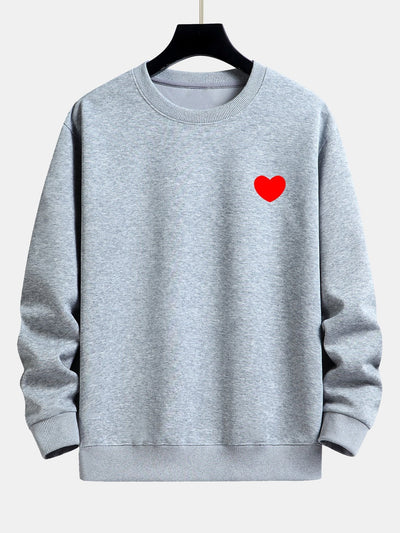 Heart Print Relax Fit Sweatshirt
