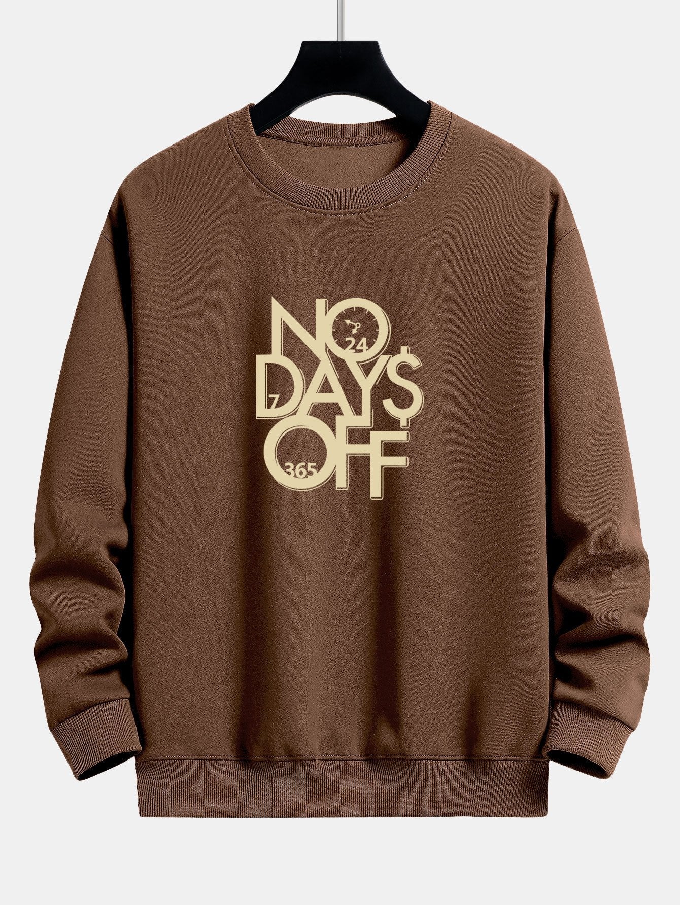 No Days Off Print Relax Fit Sweatshirt & Straight Leg Corduroy Pants