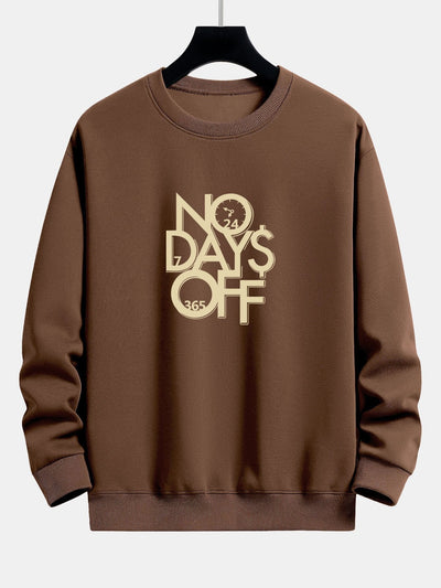 No Days Off Print Relax Fit Sweatshirt & Straight Leg Corduroy Pants