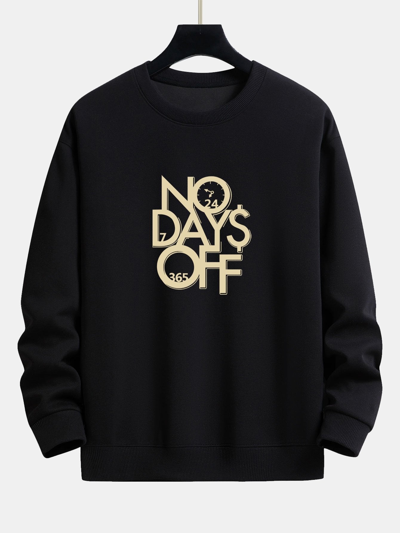 No Days Off Print Relax Fit Sweatshirt & Straight Leg Corduroy Pants