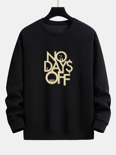 No Days Off Print Relax Fit Sweatshirt & Straight Leg Corduroy Pants