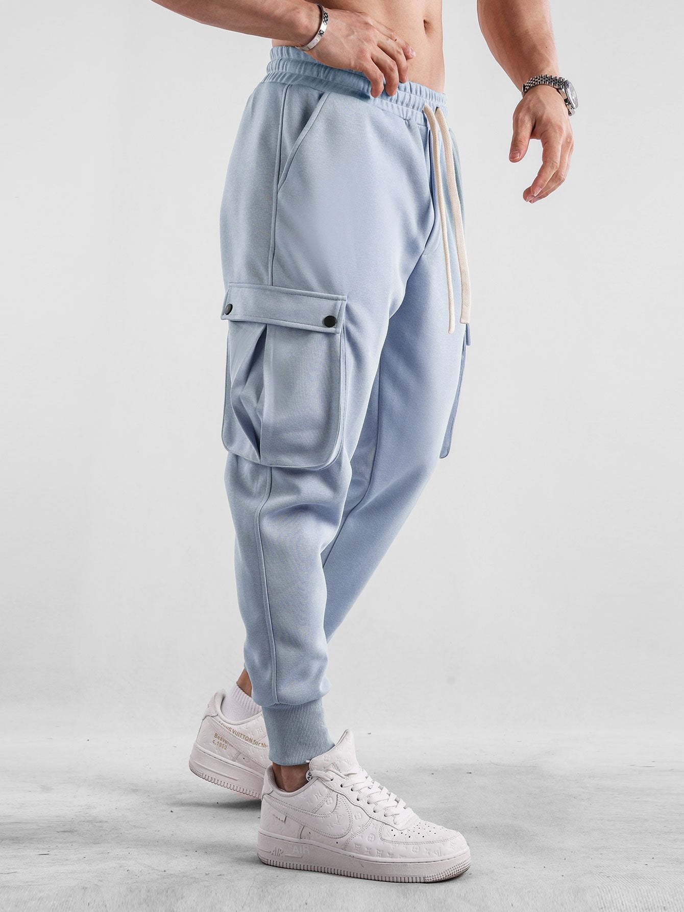 Drawstring Cargo Jogger Pants
