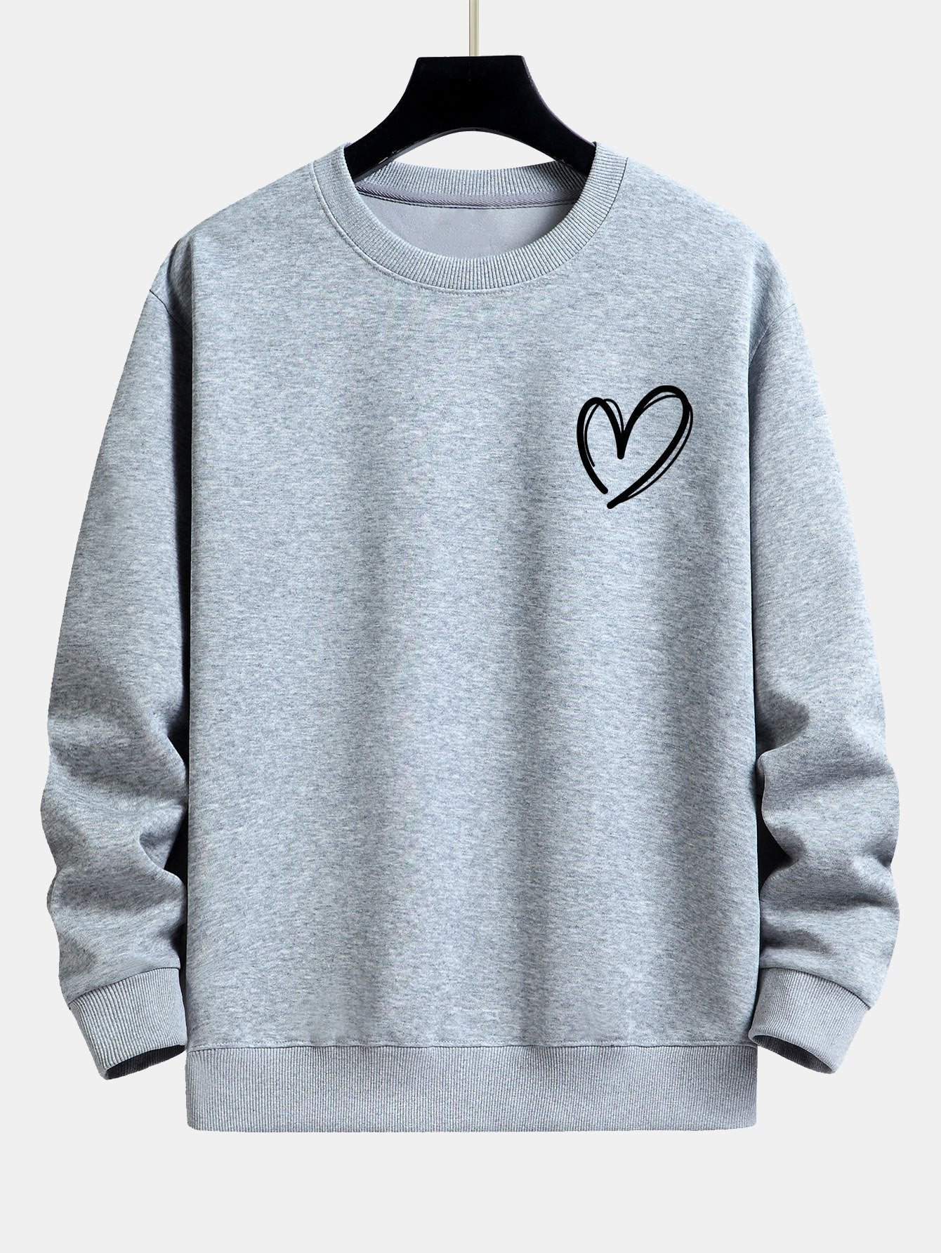Heart Print Relax Fit Sweatshirt